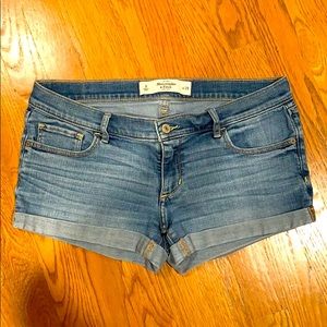 Abercrombie low-rise denim shorts